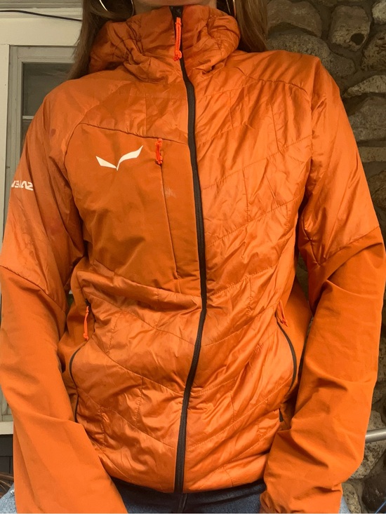 Salewa Jackets & Blazers - Salewa Orange Quilted Hooded Jacket